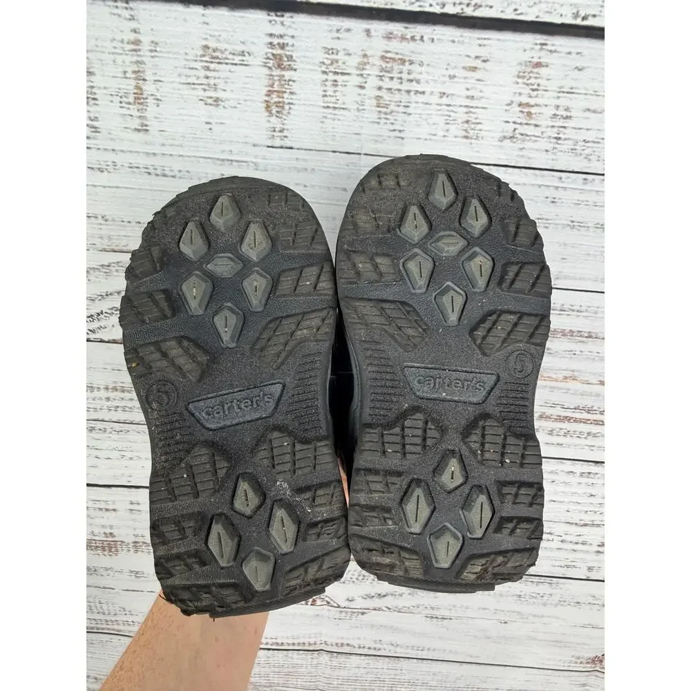 Carters Navy Blue Snow Boots Toddler Boy 5 Warm Winter
